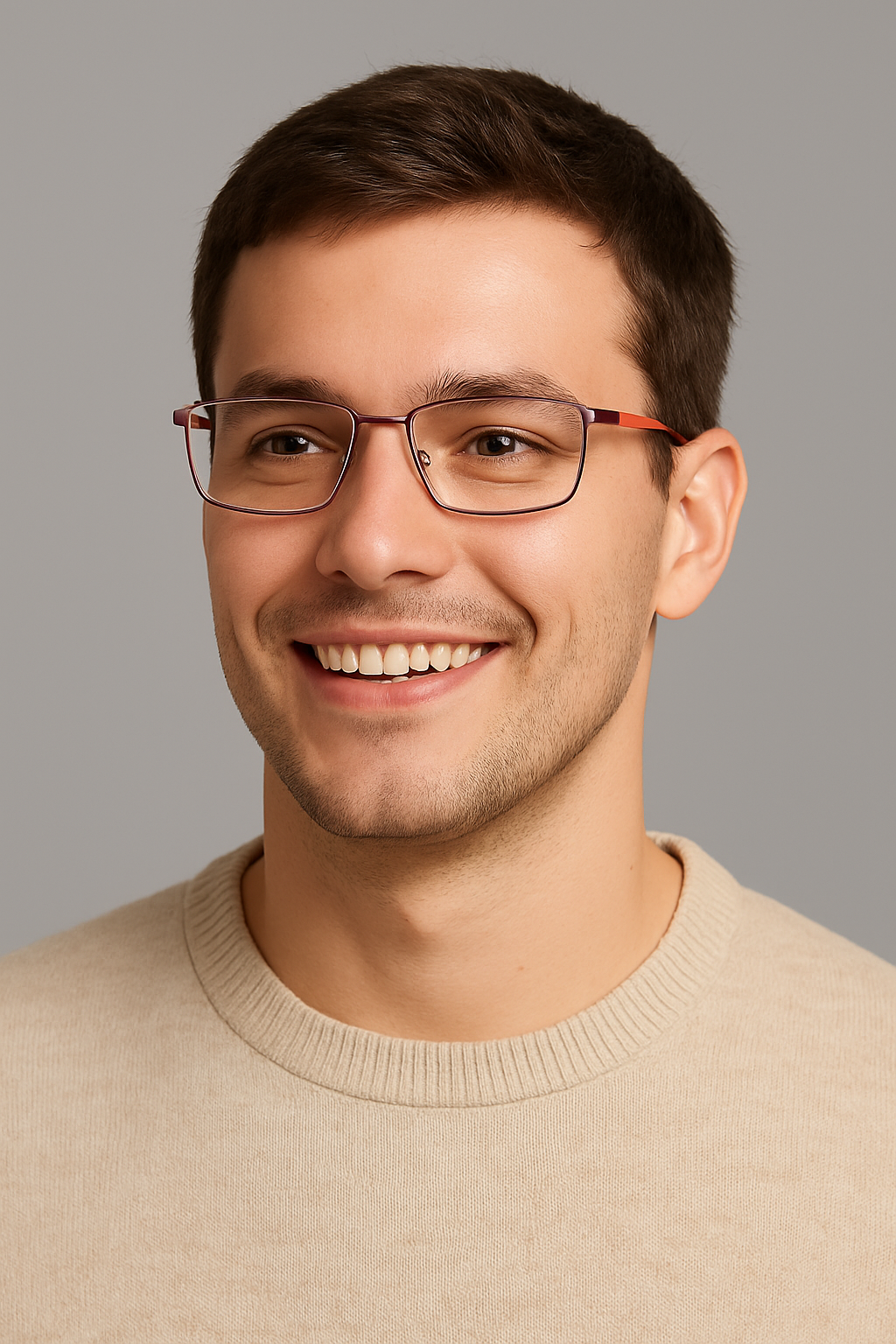 Pink Metal Rectangular Eyeglasses with Orange Temple Tips Stylish pink metal rectangular eyeglasses with orange temple tips, ideal for fashion and vision enhancement." . Available at website - www.spexovision.com